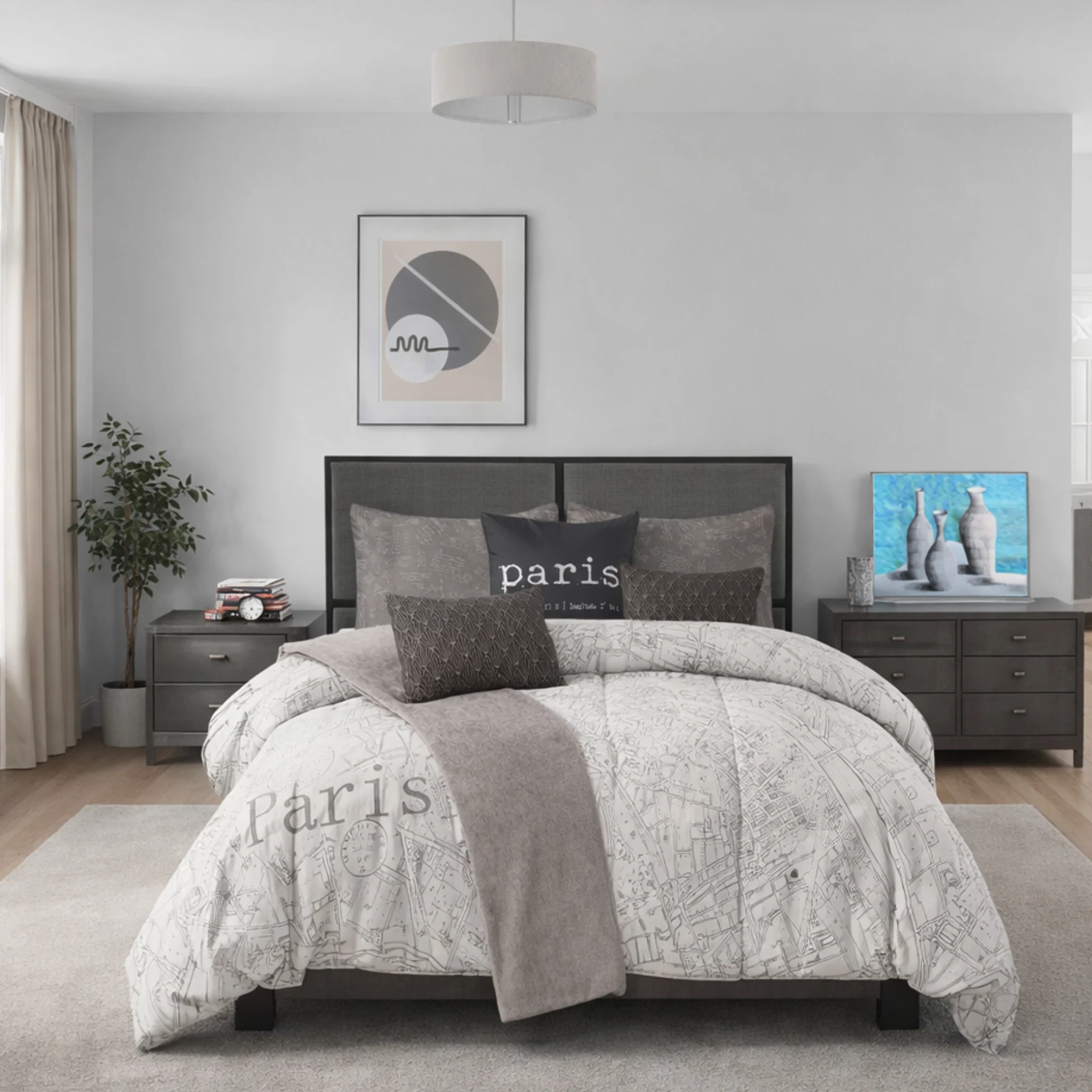 First-Class Paris – Comforter Set Grey High-End