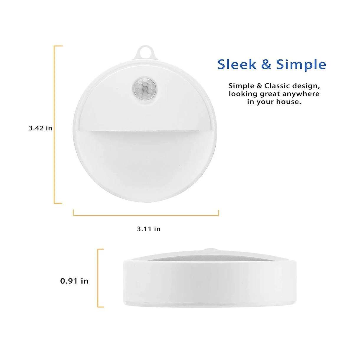 Exclusive Set of 2 Round Infrared Sensor Half Shade Lamps High-Quality