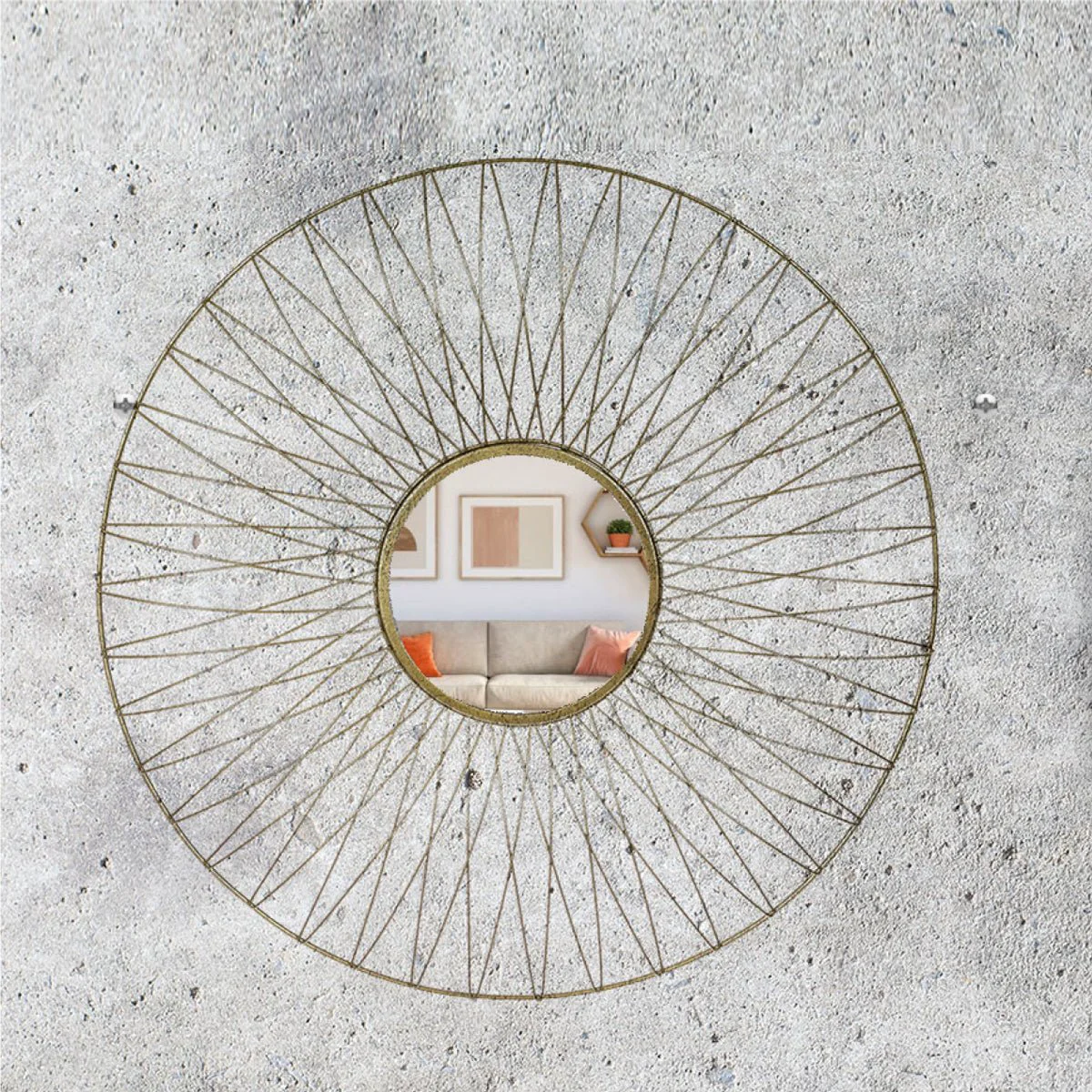 Consistent Sun Mirror Gold 60cm Sophisticated