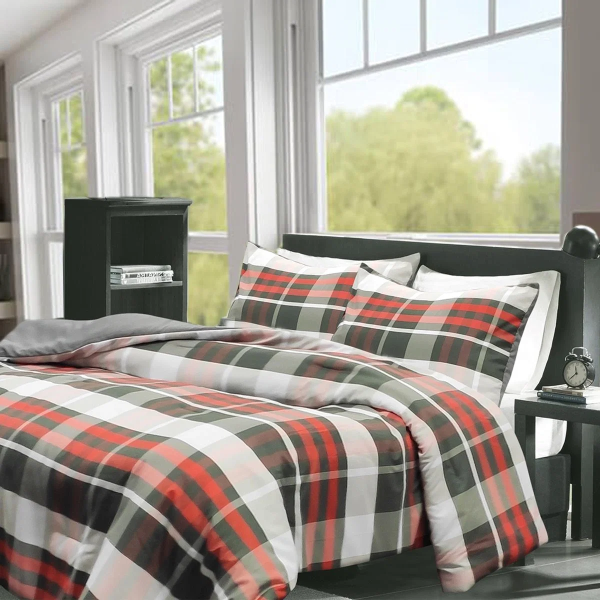 Exclusive Marco – Comforter Set Black white red Solid