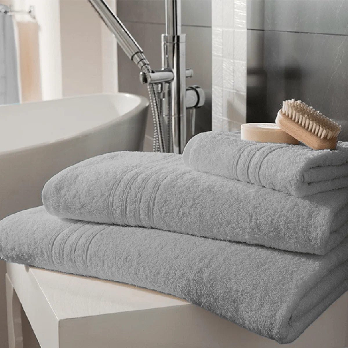 Natural LAUREN TAYLOR- COTTON PREMIUM TERRY TOWEL SEAFOAM Original
