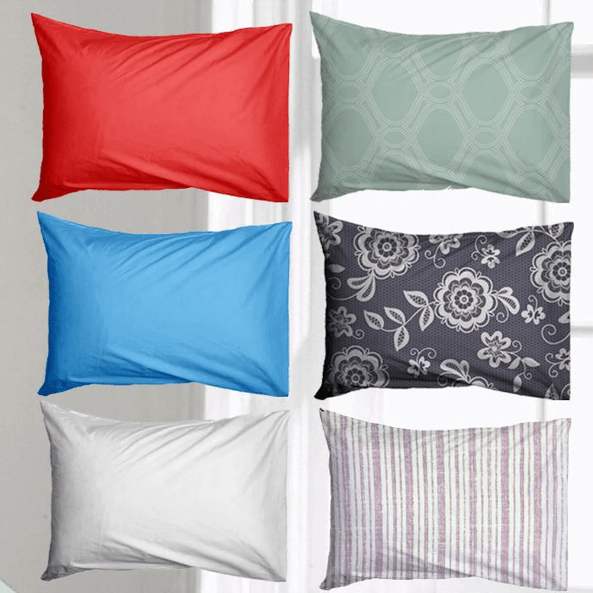 Fine Studio 707- T150 Printed solid Colour Cotton Pillow Case Quality