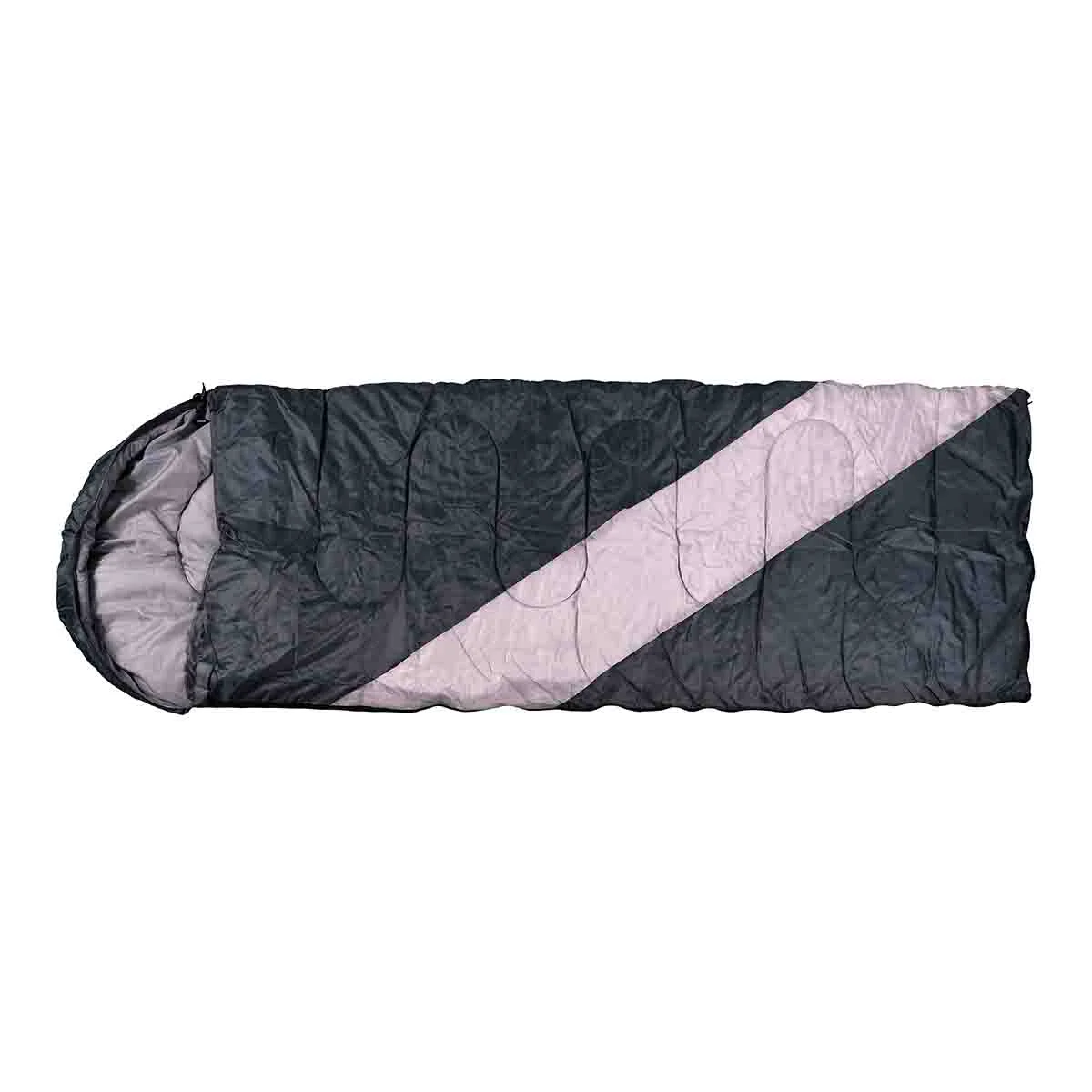 Smooth Sleeping bag -Adult With hat Grey Eco-Friendly