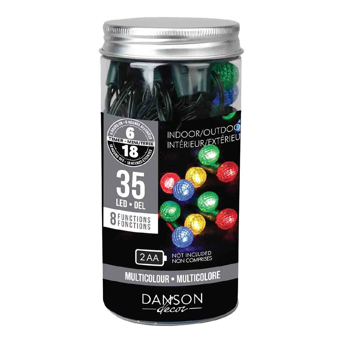 Contemporary Multicolor LED String Lights in Jar 35 Count Trusted