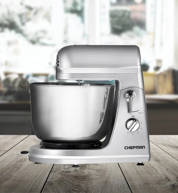 Luxury Chefman 4 Qt. Stand Mixer Stainless Secure