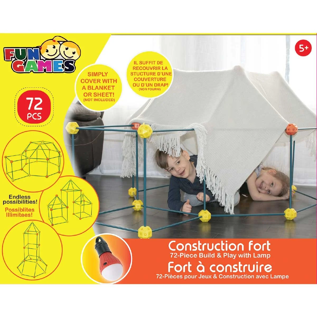 Expertly Made Construction Fort With Lights Sustainable
