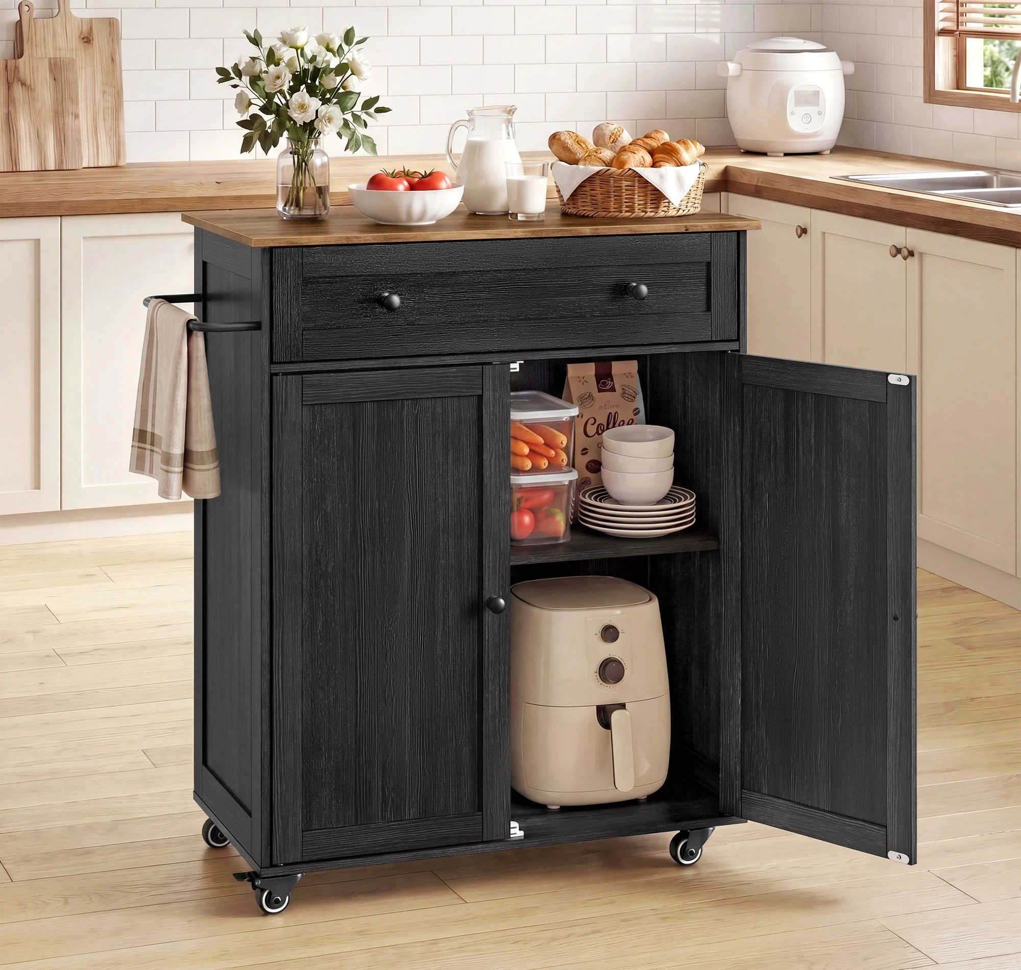 Proven VASAGLE VASAGLE Mobile Kitchen Island Verified