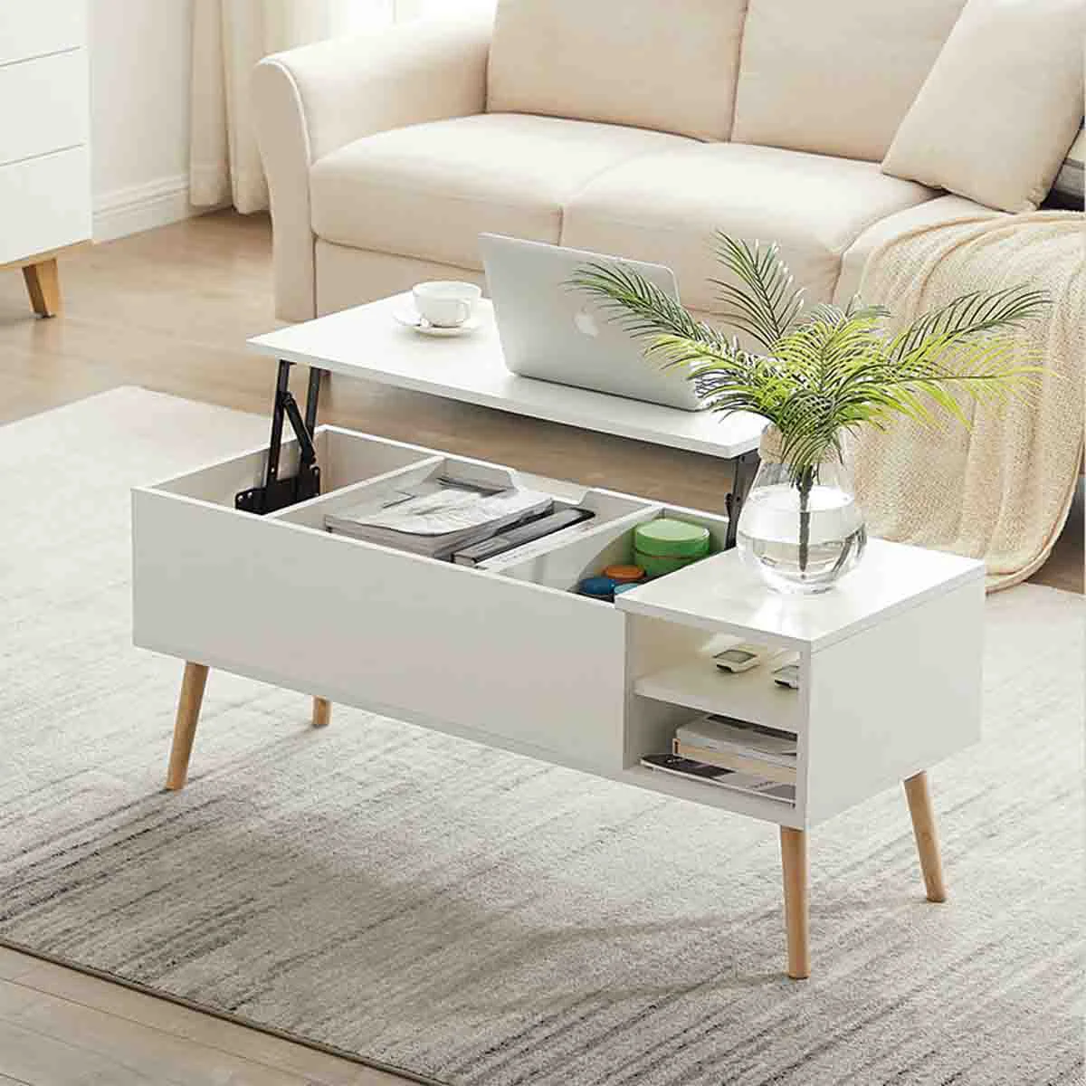 Organic Atelier Du Nord – Feargus Lift Top Coffee Table Smart