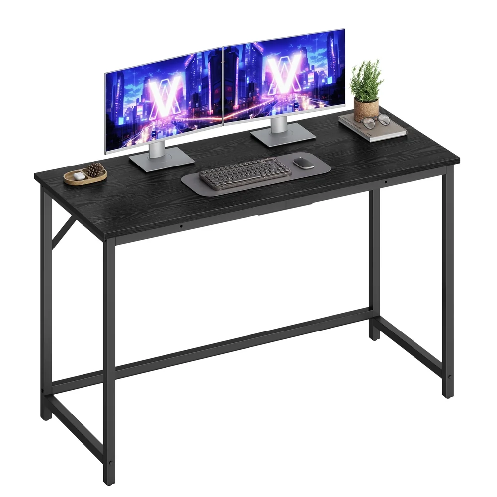 Minimalist VASAGLE Steel frame computer desk for study or home office Responsible