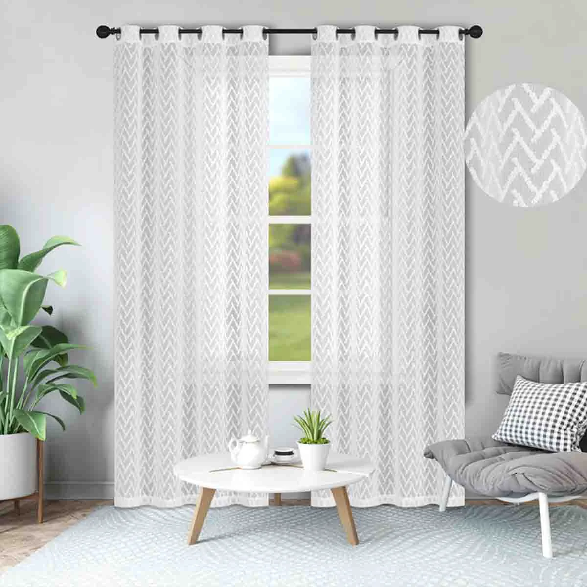 Lightweight Lauren Taylor-CHLOE 2 PK Sheer Panels Fine Crafted