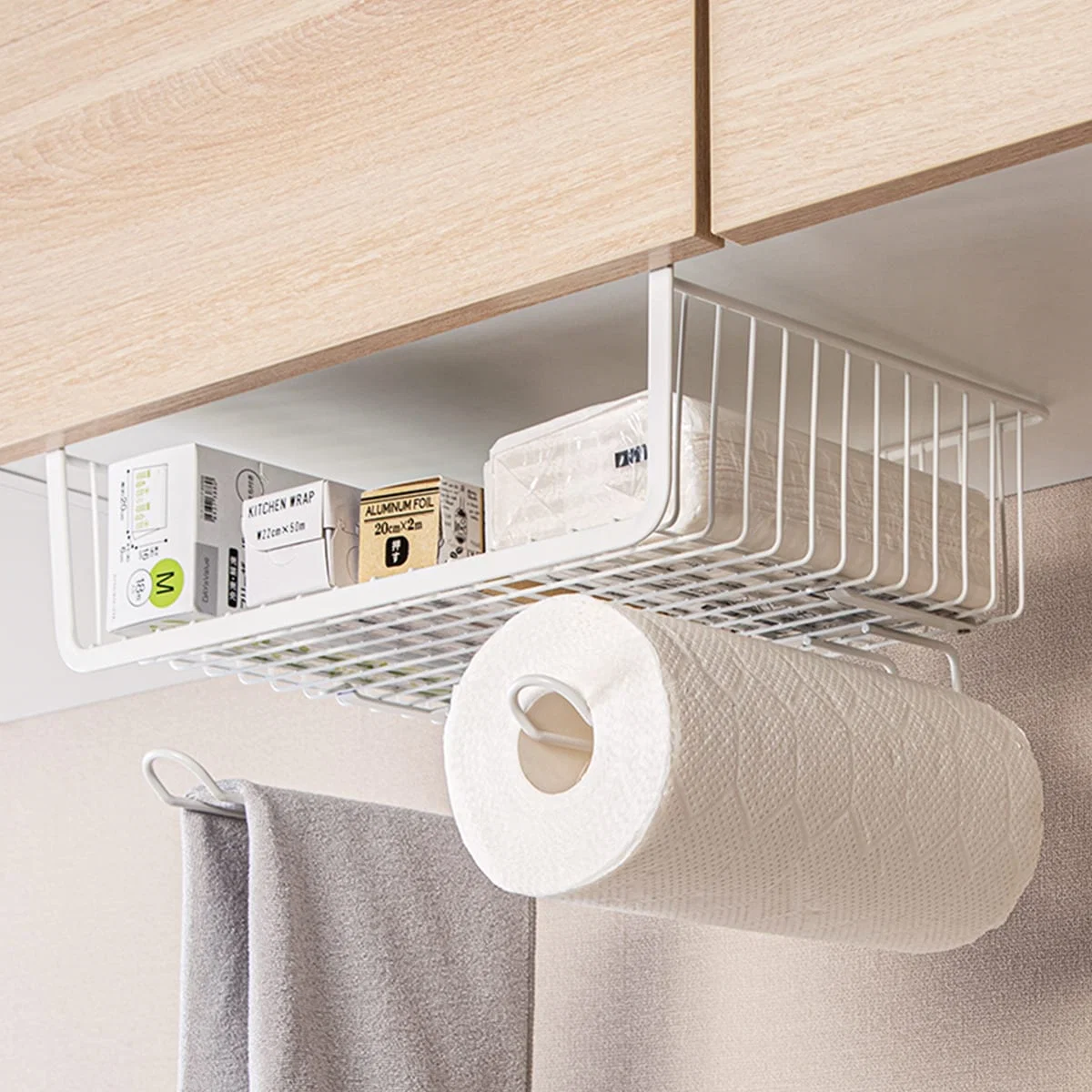 Efficient UNDERSHELF BASKET WITH HOOK KT-1474 WH Dependable