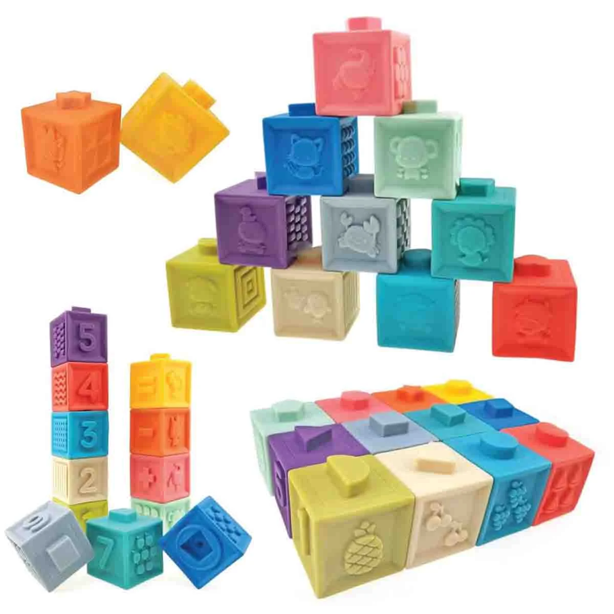 Detailed Sensory Stacking Blocks 12pcs Trusted