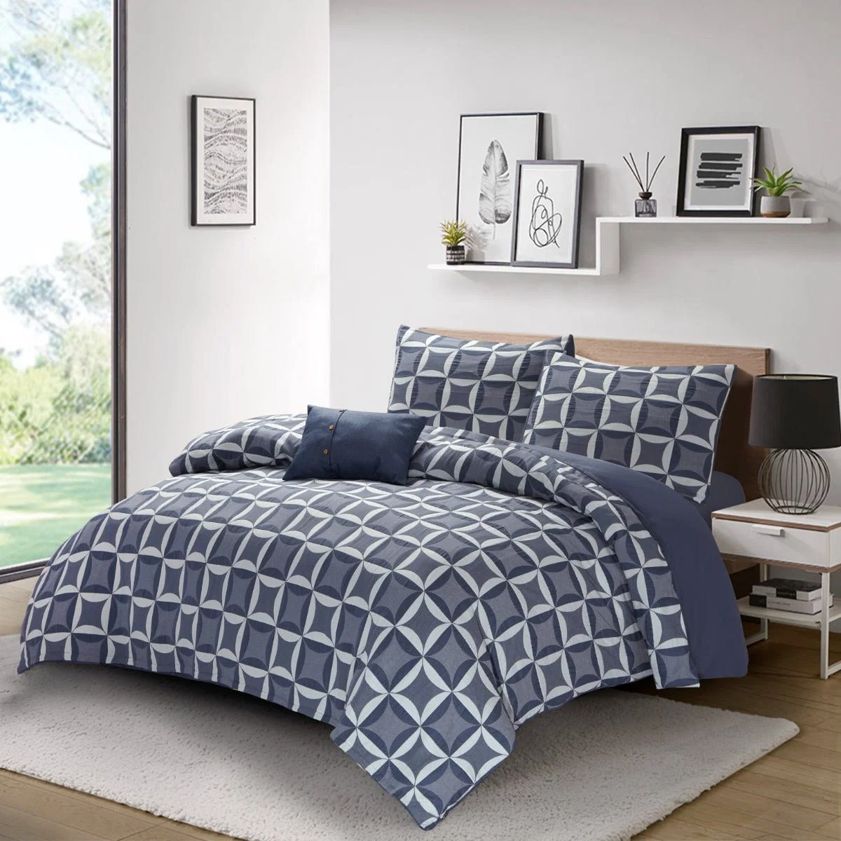 Contemporary Lauren Taylor -HAVEN 4PCS Jacquard Duvet Cover Set Quality