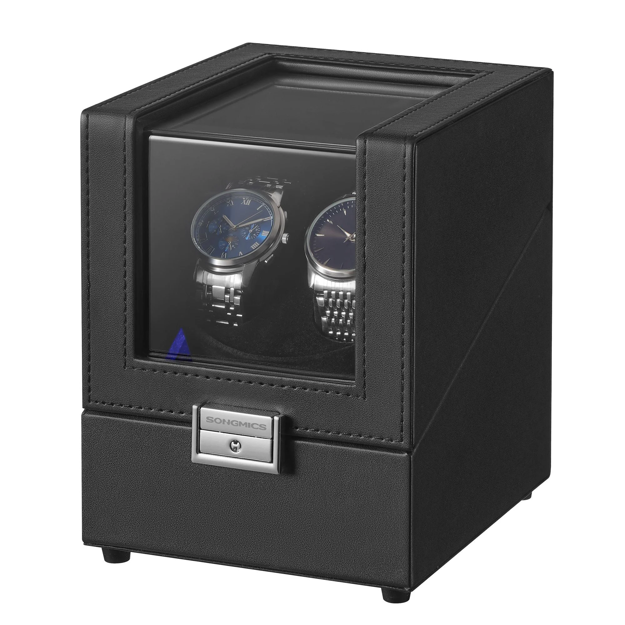 Exceptional SONGMICS Automatic Double Watch Winder Box with Quiet Motor Comfortable