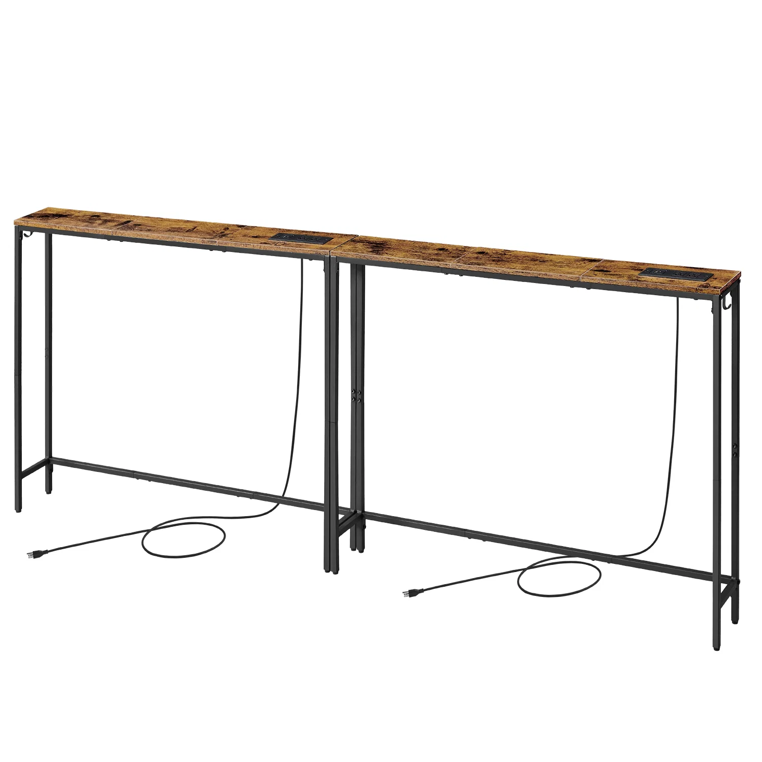 Specialty VASAGLE Set of slim console table with power outlets for sofa and entryway Fashionable