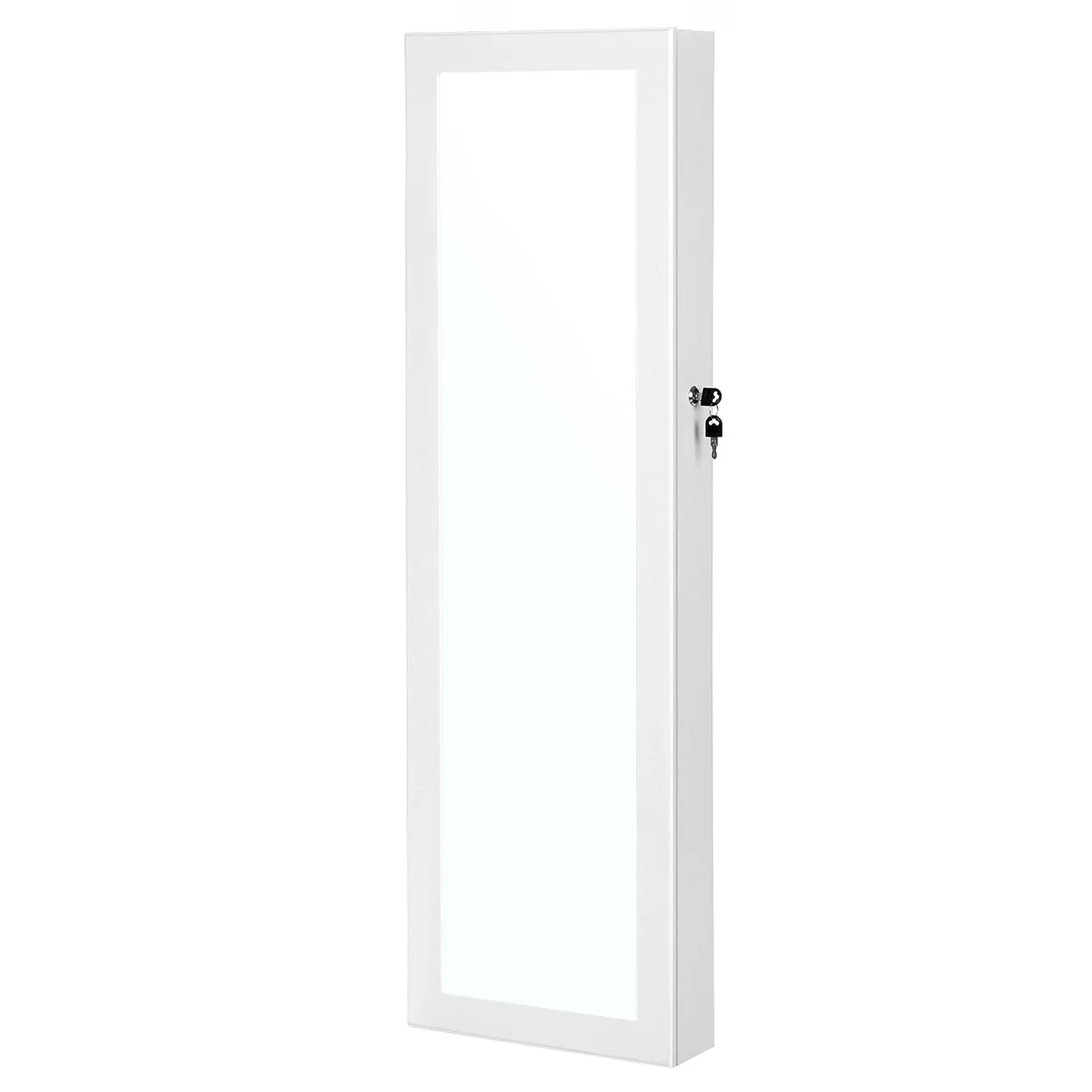 Soft SONGMICS Lockable mirror jewelry armoire with lights for wall or door Luxury