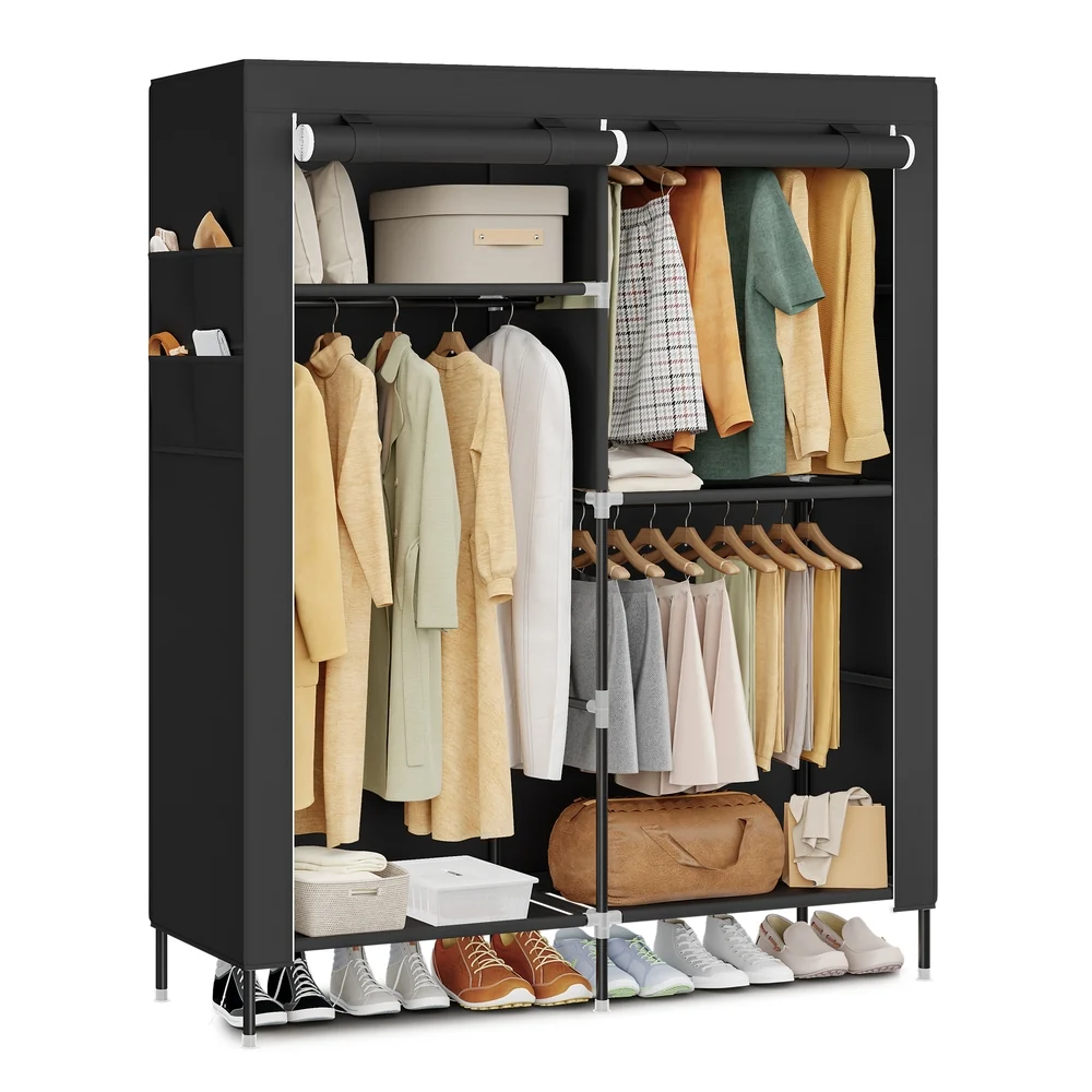 Proven SONGMICS Fabric portable closet with shelves and hanging rods Soft