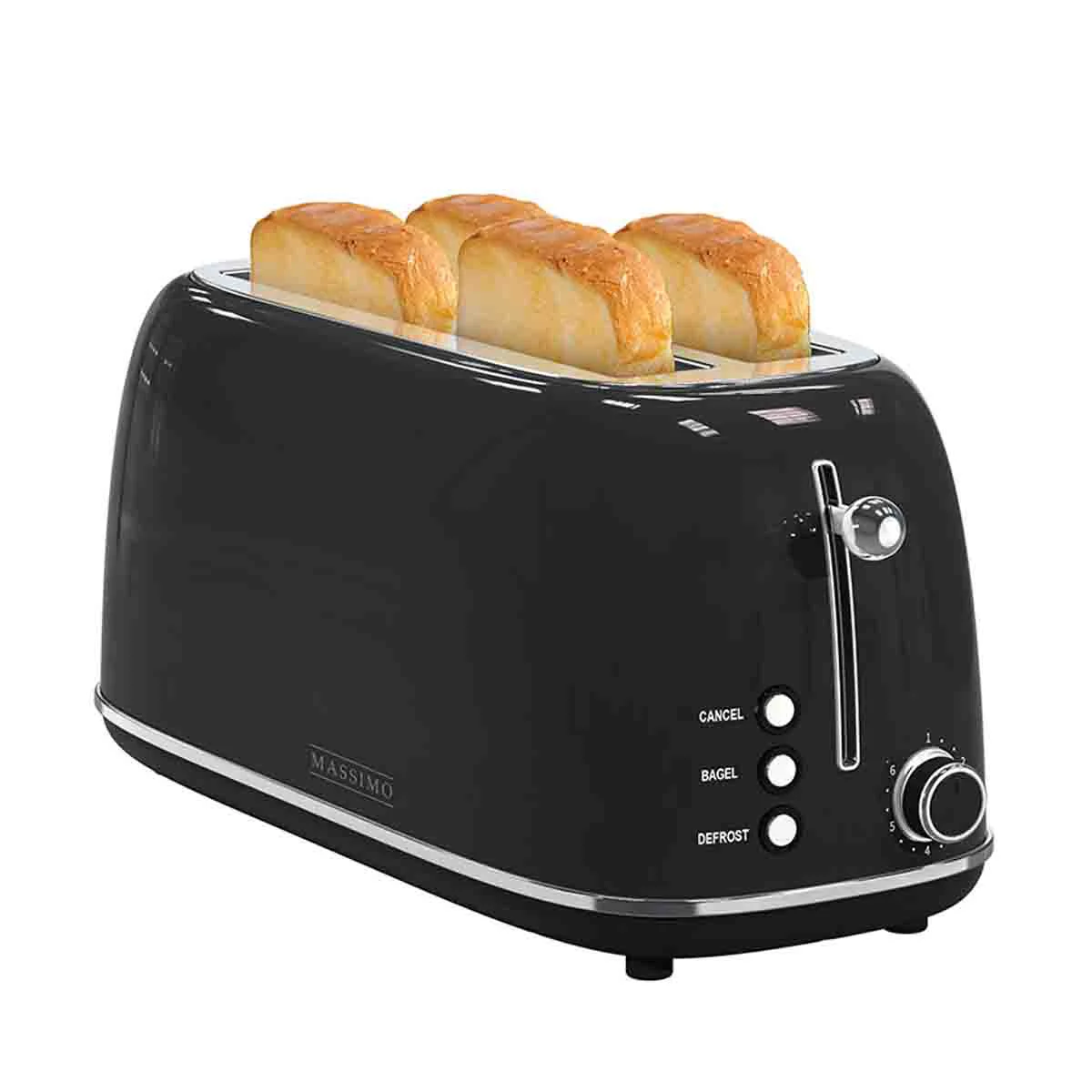 Natural Massimo -4 Slice Vintage Toaster Proven