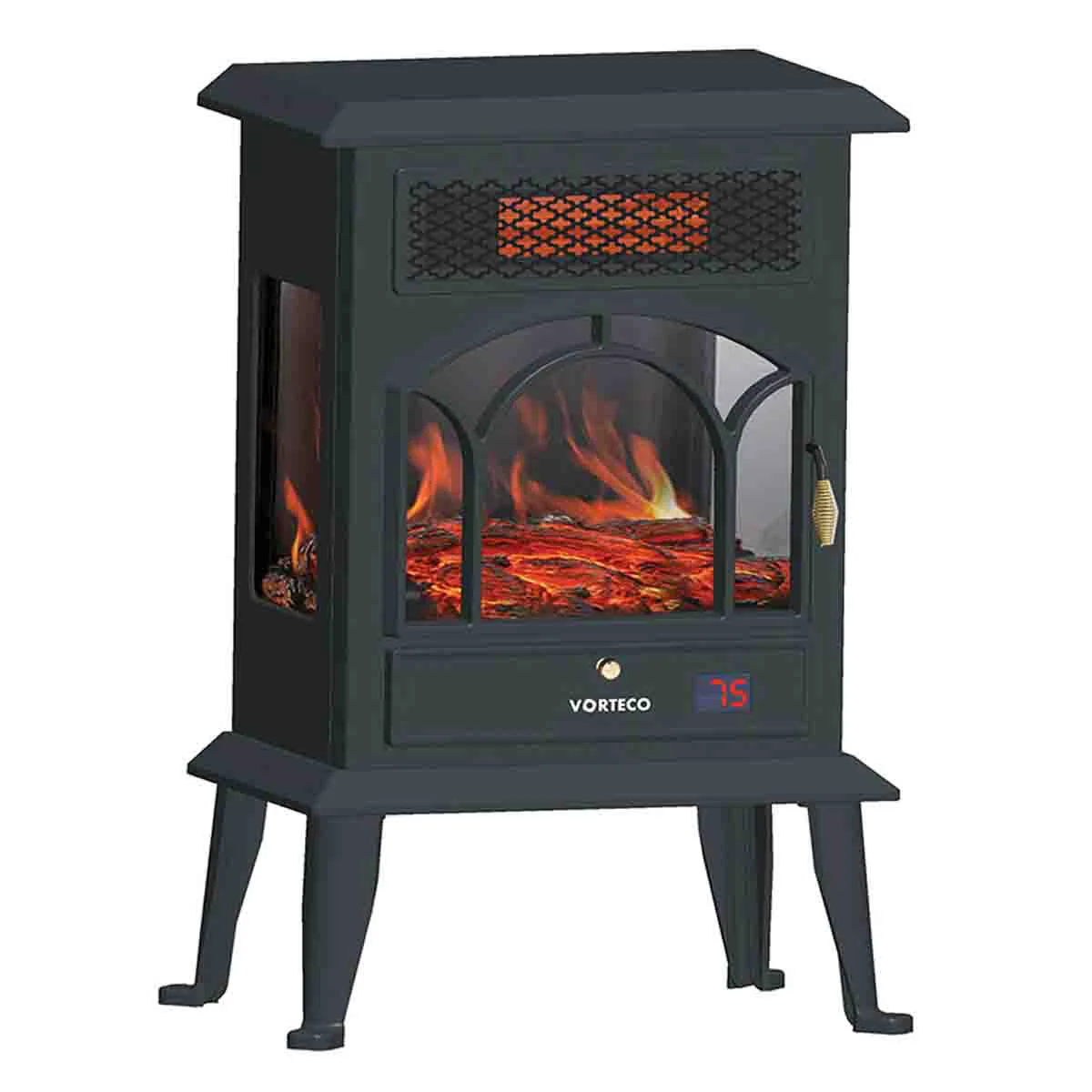 Carefully Designed Vorteco- Electric Fireplace Stove Heater Reliable