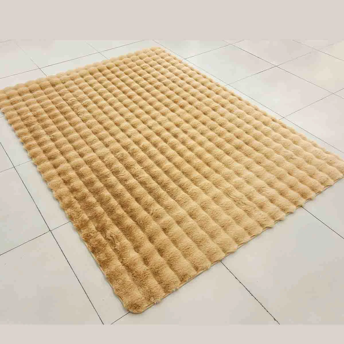 Natural Lauren Taylor Home- Rabbit Fur Embossed Carpet 5’x7′ Verified