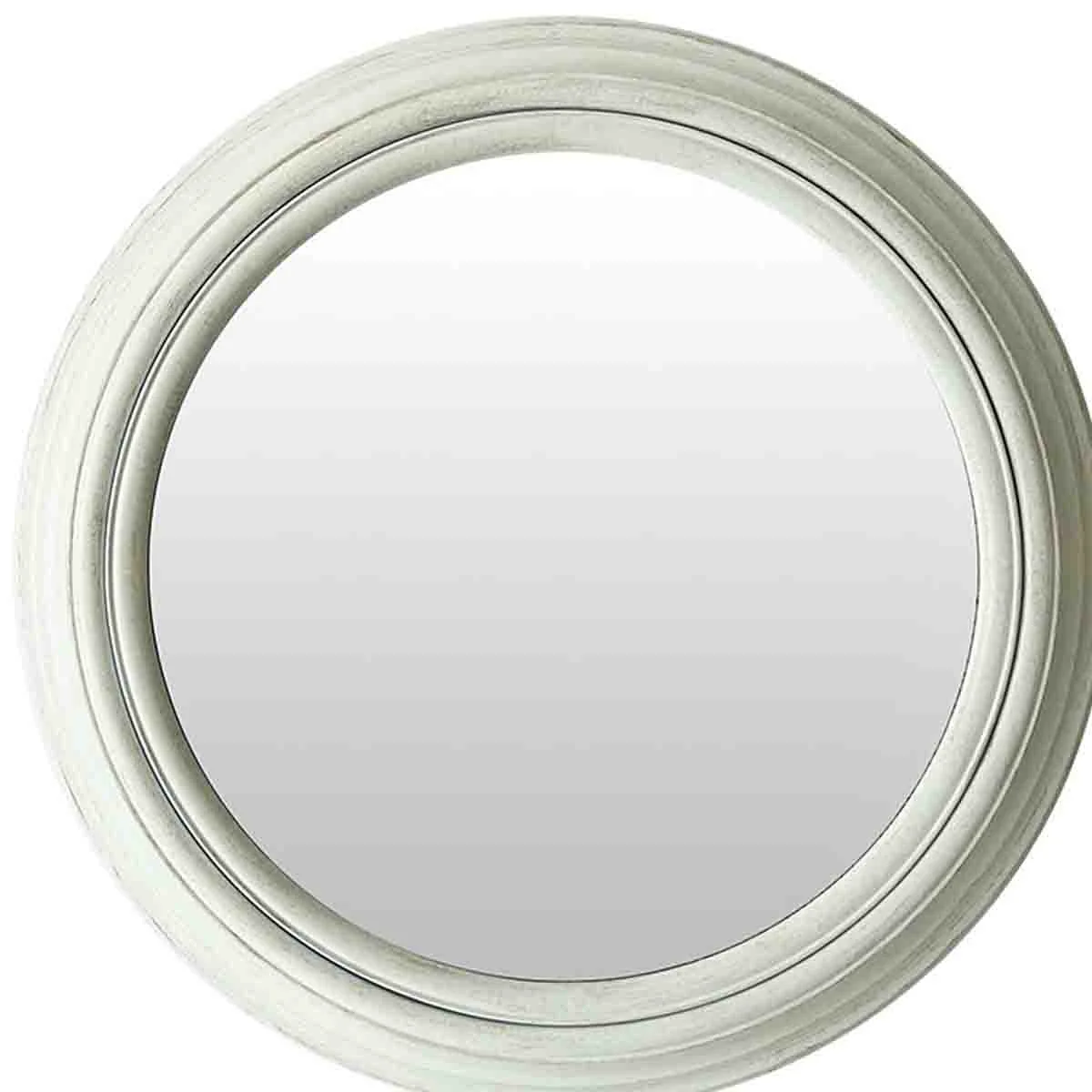 Outstanding Lauren Taylor – Round Mirror With White Frame High-Grade