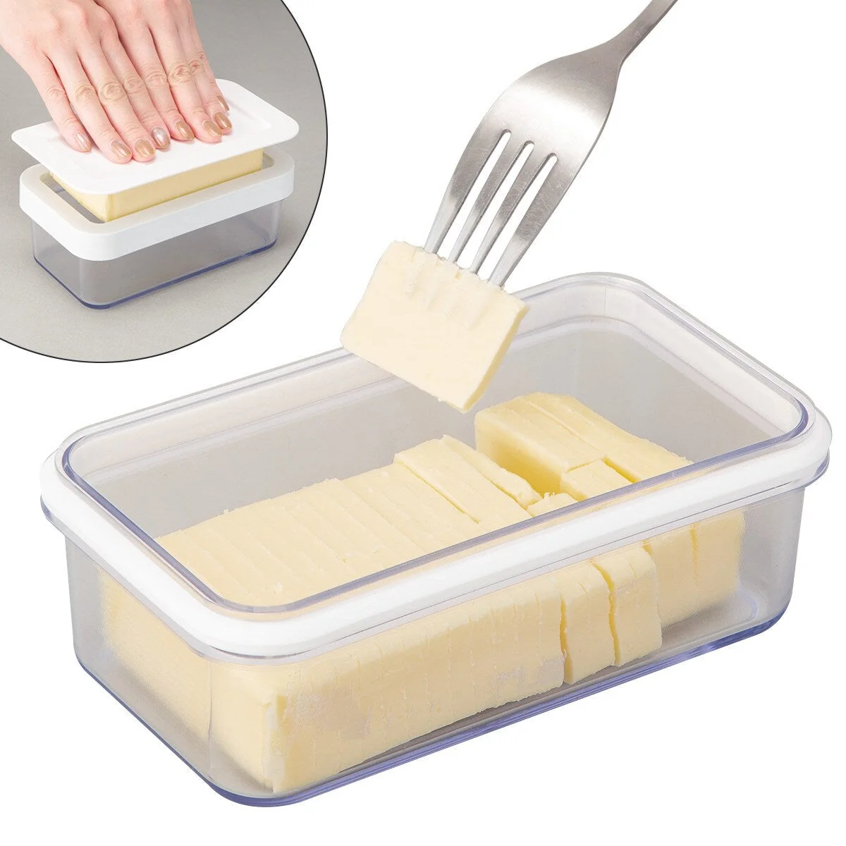 Sophisticated BUTTER CUT CASE WITH AIR TIGHT LID KK002 Enhanced