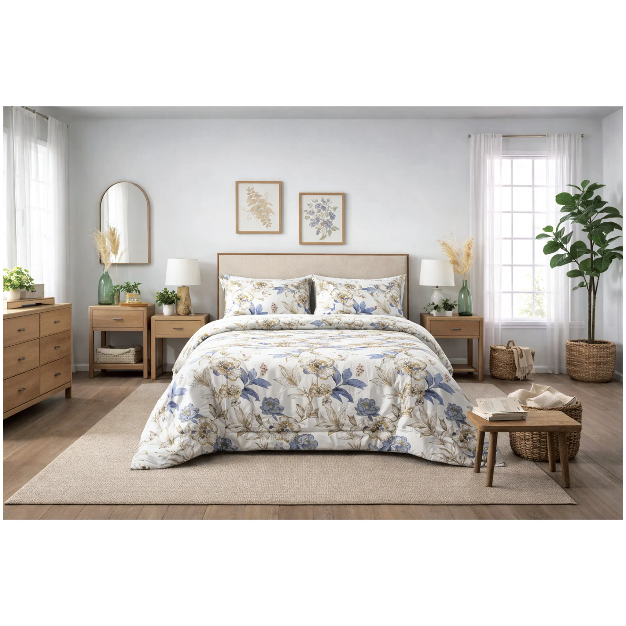 Consistent 3Pcs Comforter Set FLORA High-Grade