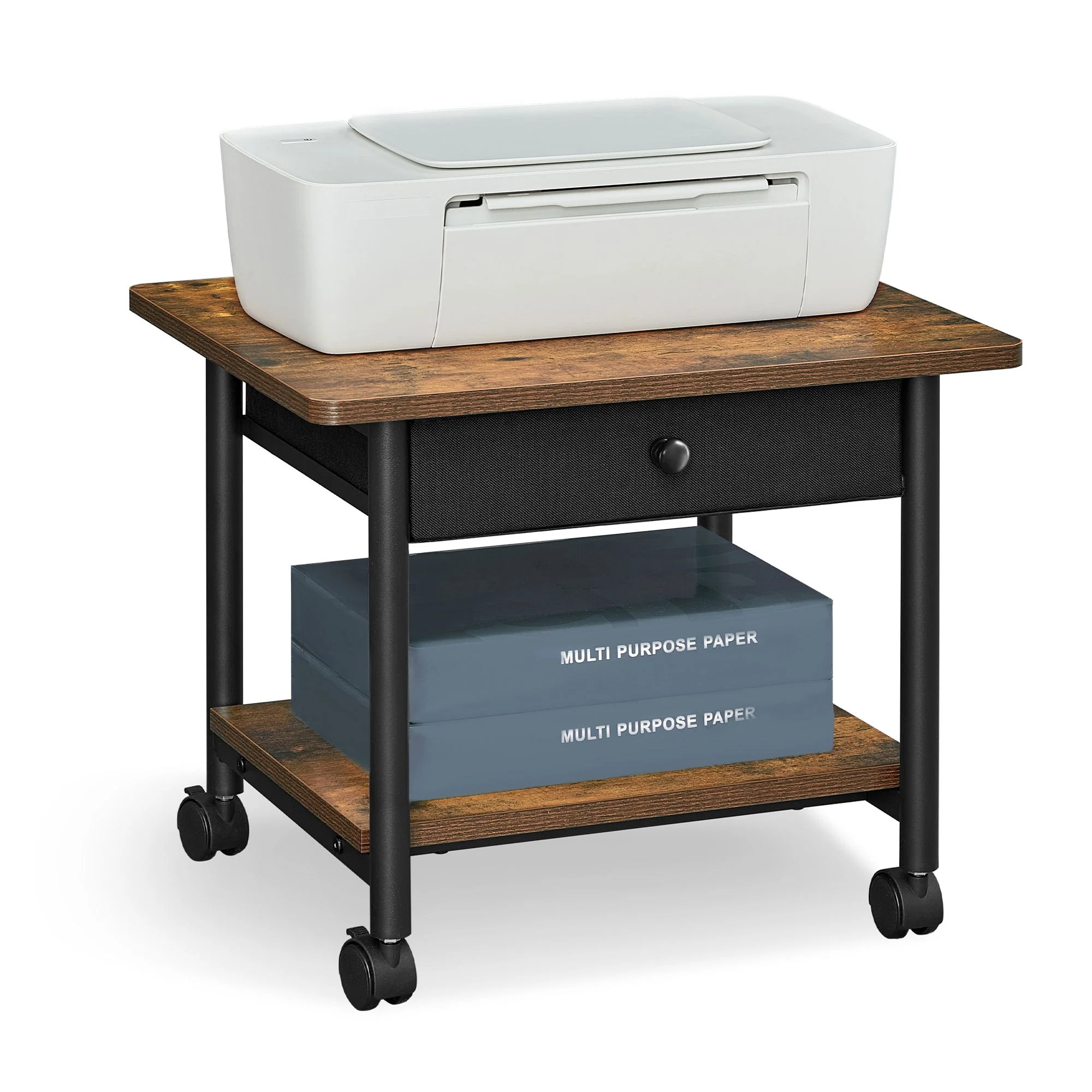 Functional VASAGLE Mobile printer stand with drawer for home or office Healthy