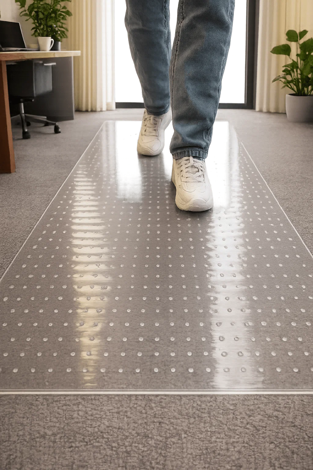 Detailed PVC Carpet Protector 27X72 Sophisticated