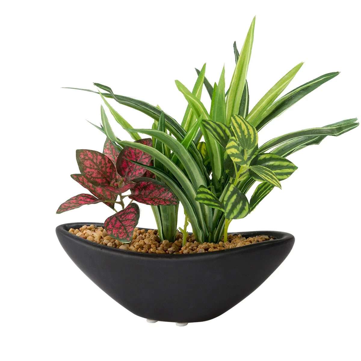 Fast 18CM ASST LEAF W 62L W CERAMIC POT F235-S557 8399NT World-Class