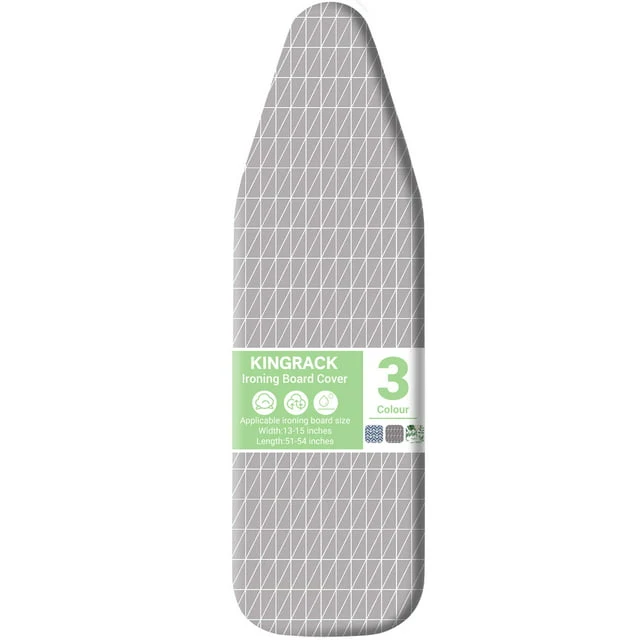 Comfortable KINGRACK Ironing Board Cover with Spring Toggle Heat Resistant Elasticized Edge 13 quot x43 quot Printed Blue Brushstrokes 1343-1616-Gray Authentic
