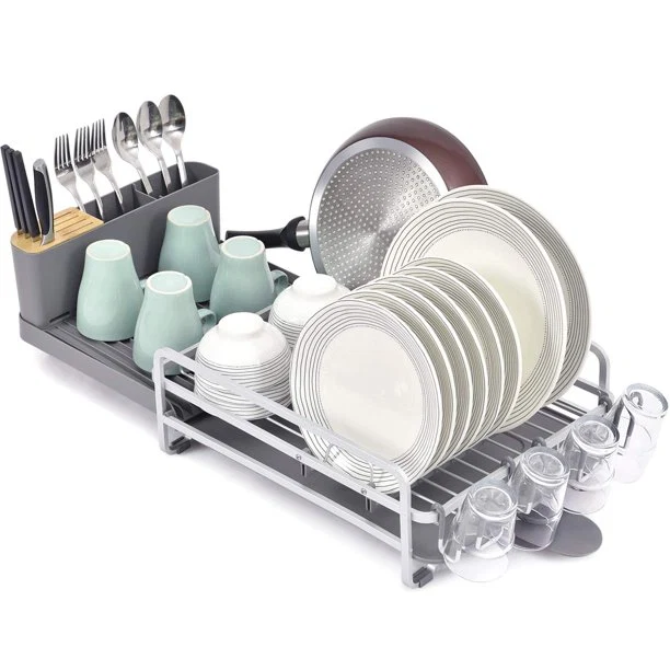 Verified Kingrack Dish Rack and Drainboard Set Extend Large Dish Drying Rack with Swivel Spout for Kitchen Counter or Sink WK810266-1 Responsible