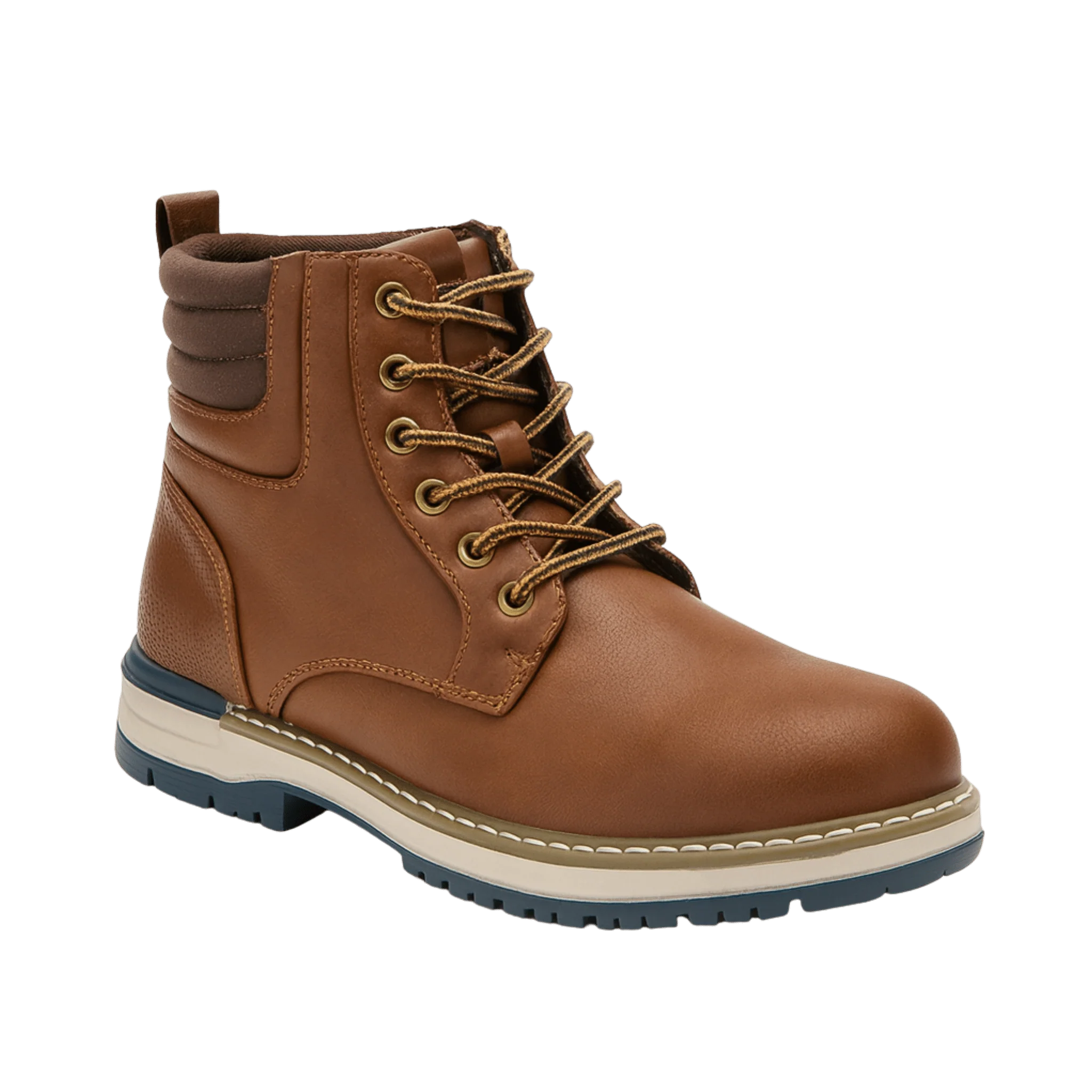 Men s Lace-Up Faux-Leather Boot – Durable Casual Ankle Boot for Everyday Wear Stylish
