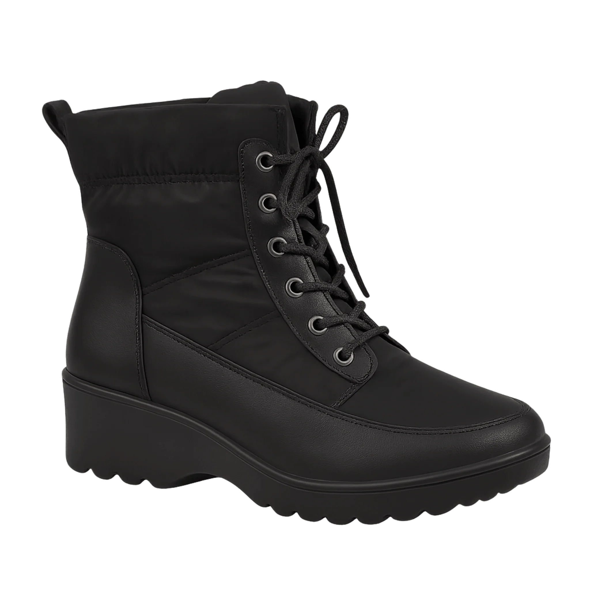 Contemporary Quilted Lace-Up Winter Ankle Boot Prestigious
