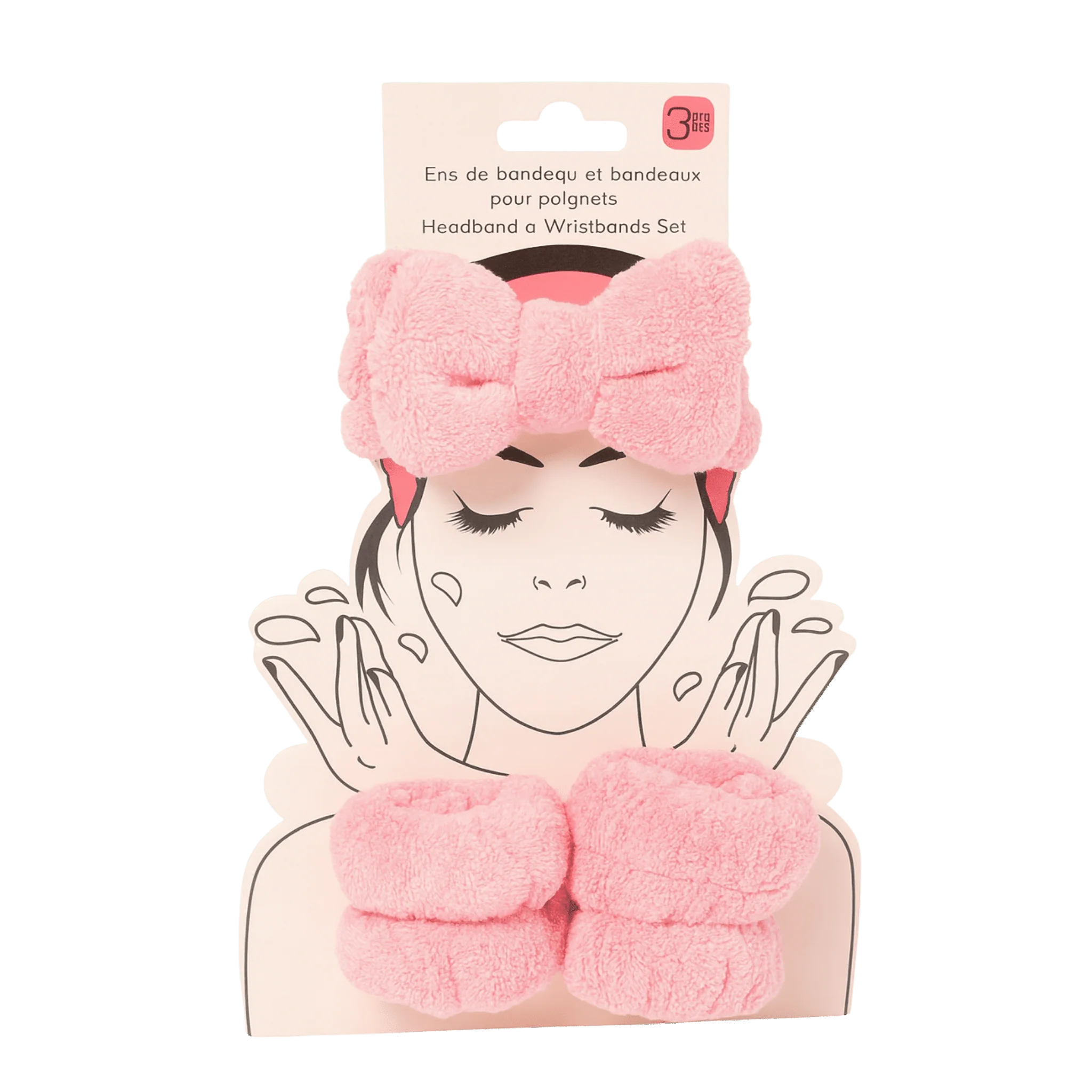 Comfortable Plush Headband Wristbands Set Sophisticated