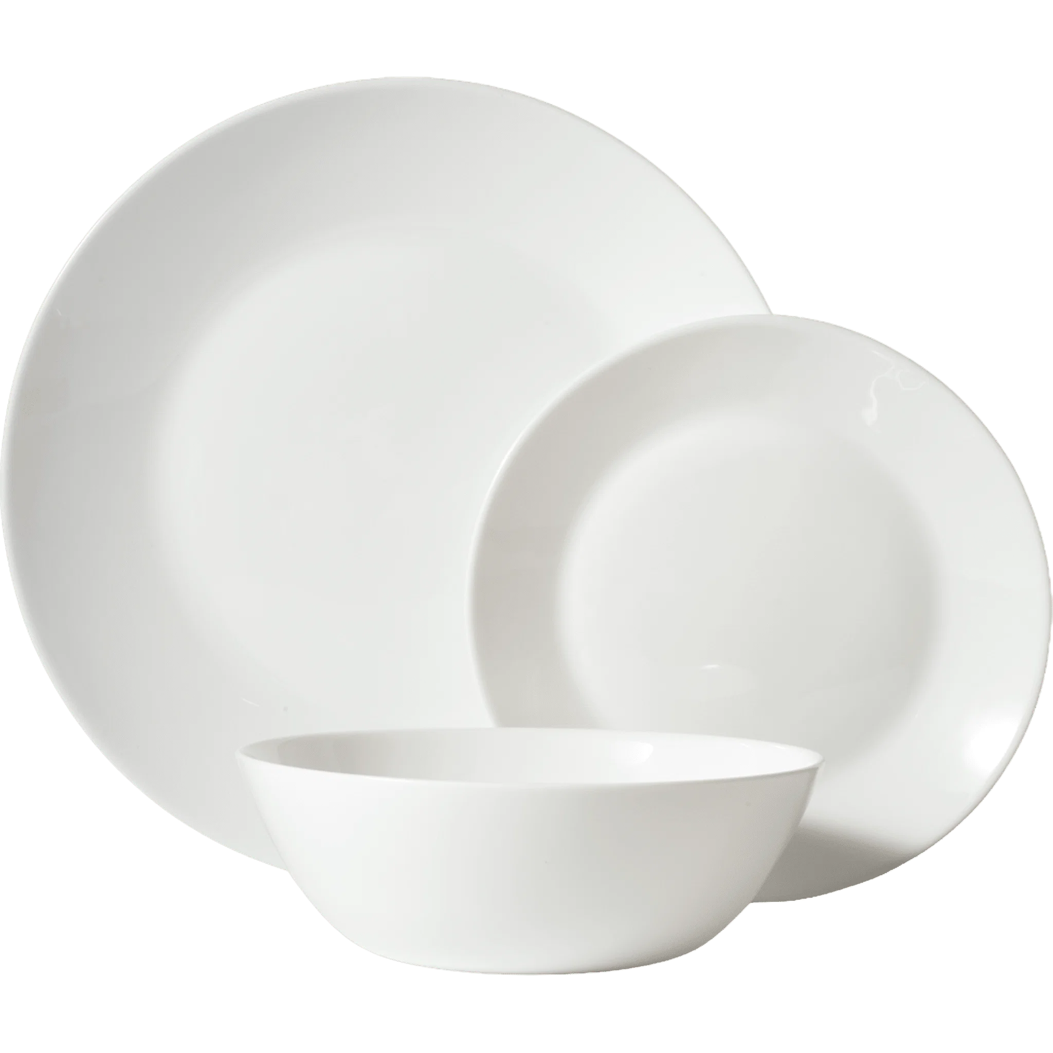 Optimized 12 Piece White Opal Dinner Set Exceptional