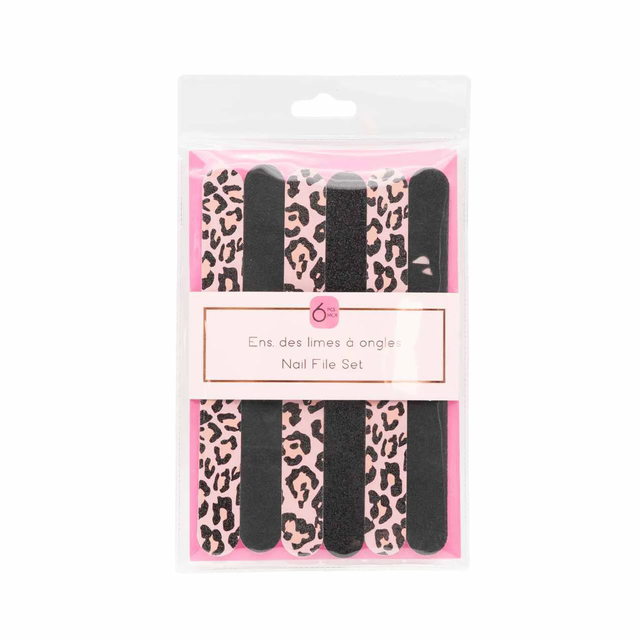 Lightweight Nail File Set – Leopard Print 6 Pieces Stylish