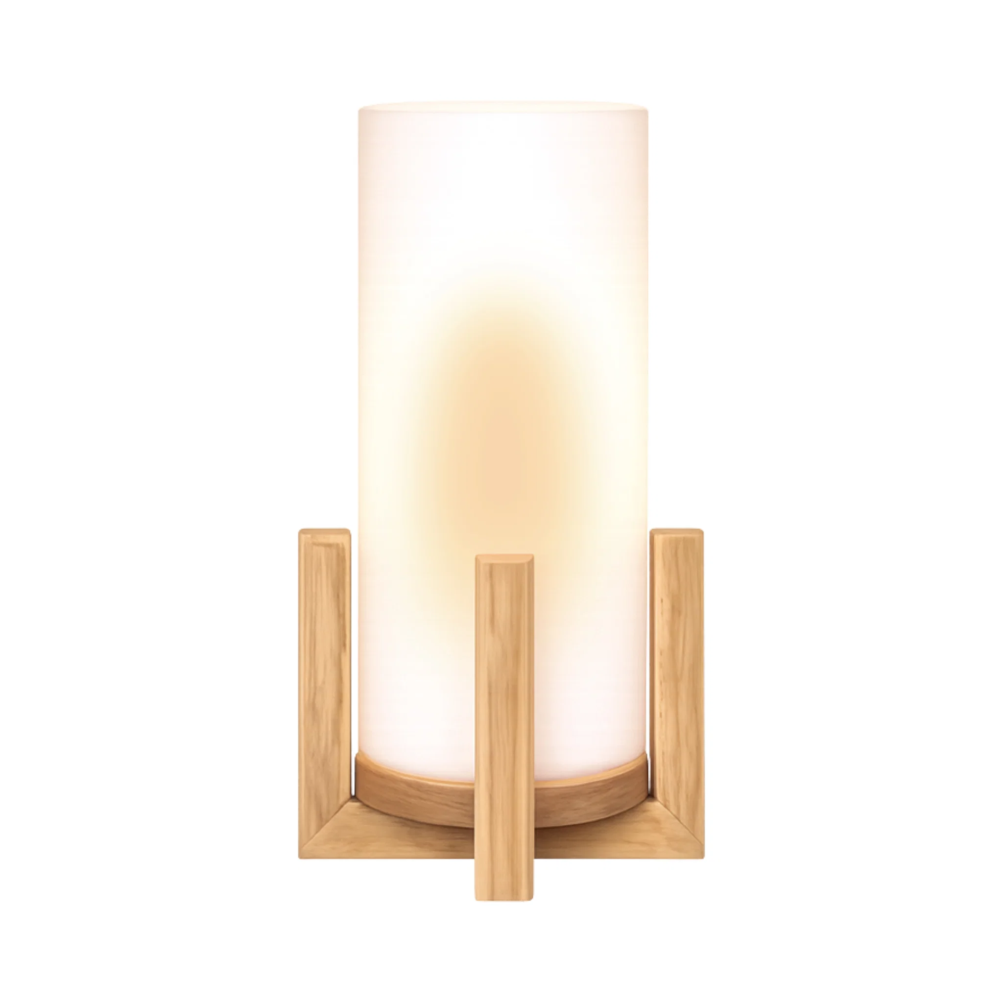 Enhanced Wood and Frosted Glass Table Lamp Proven