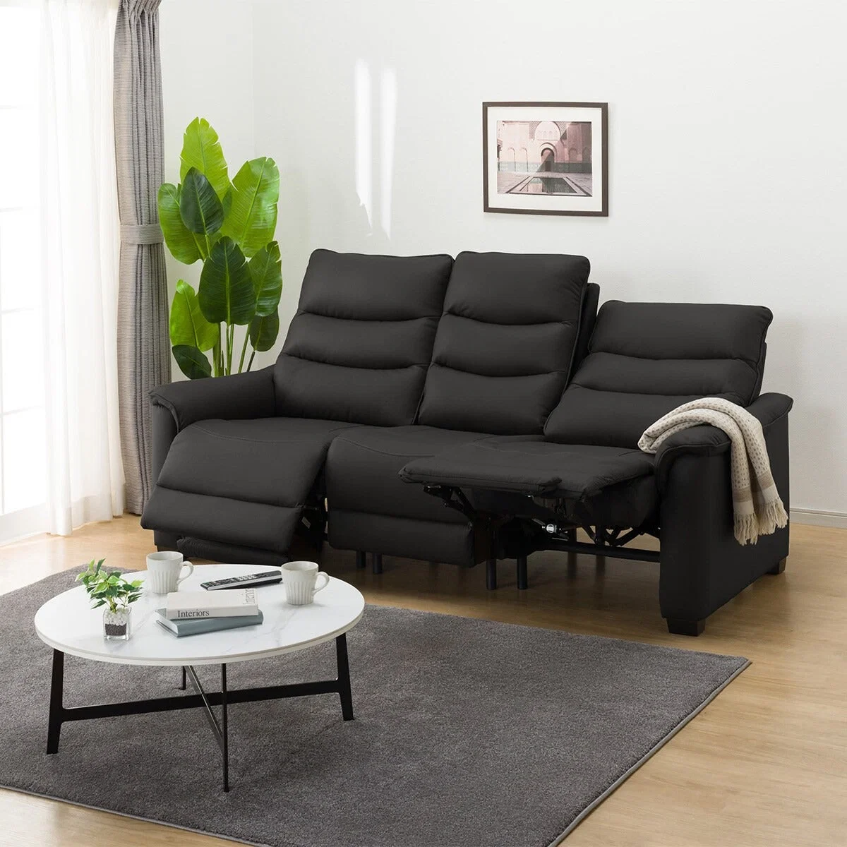 Exceptional 3P ELECTRIC SOFA N-BELIEVA 3 LEATHER BK Specialty
