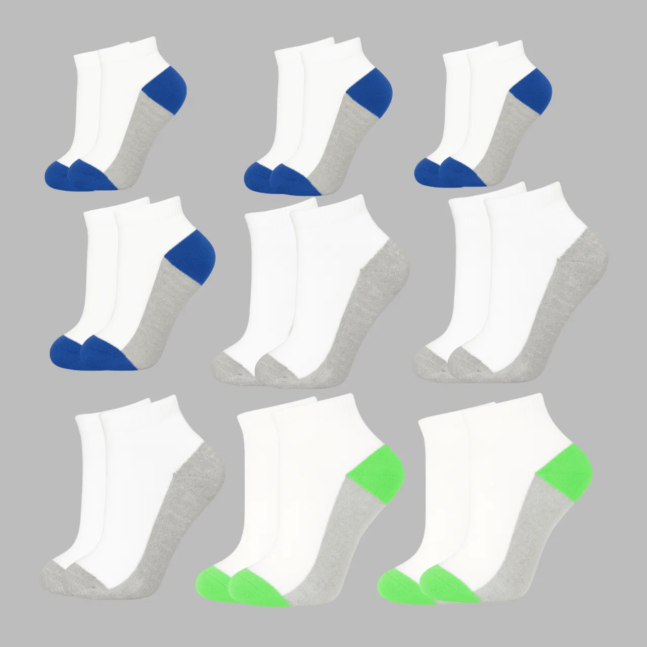 Relaxed 8-Pack Sport Ankle Socks Ages 7–9 Superior
