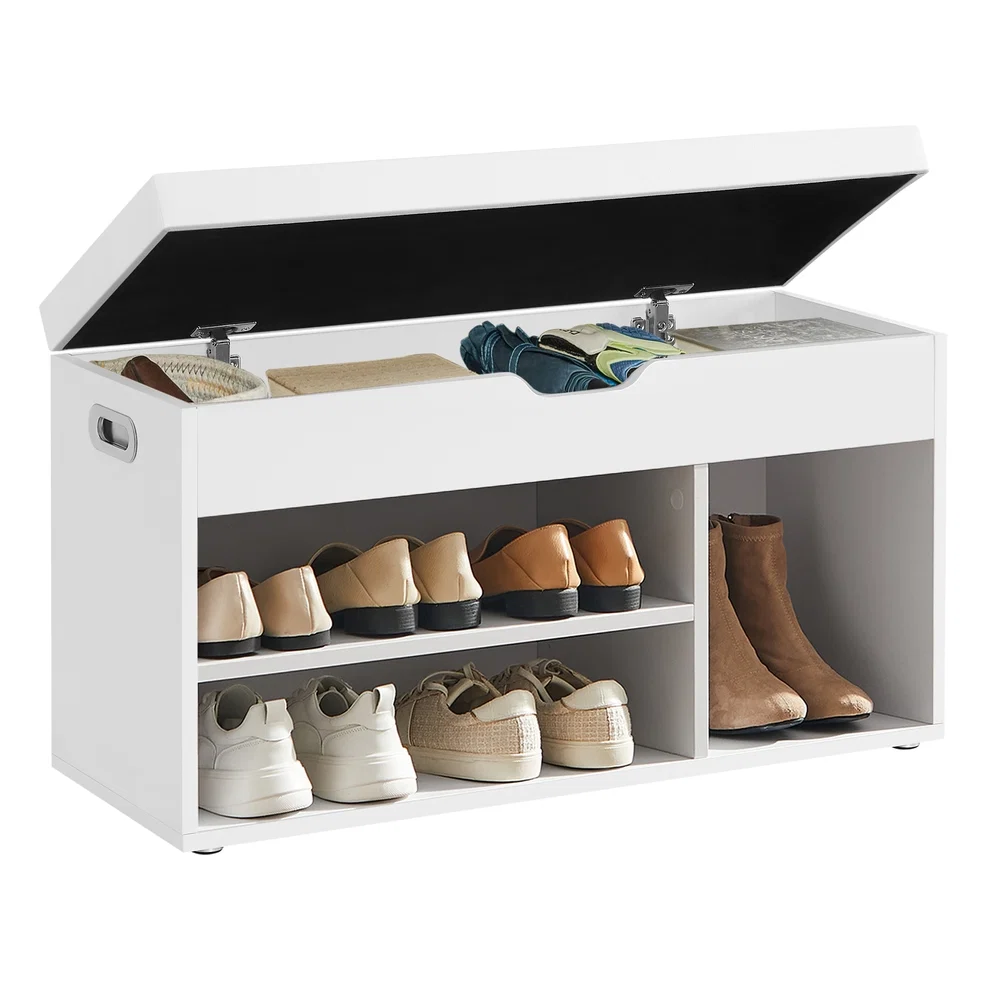 Efficient VASAGLE VASAGLE CUSTOS Collection – Storage Bench with Cushion Shoe Bench Powerful