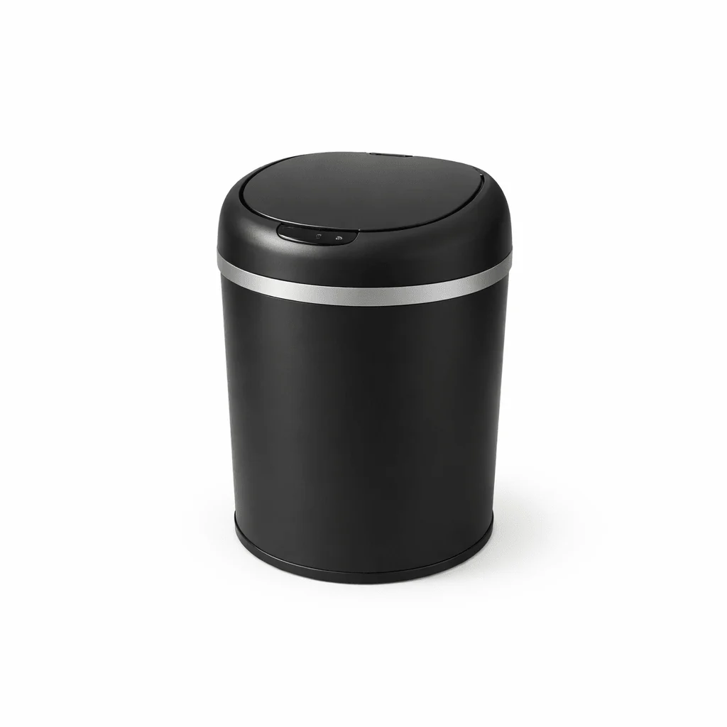 Comfortable 9L Motion Sensor Trash Can – Black Touchless Waste Bin High-Quality