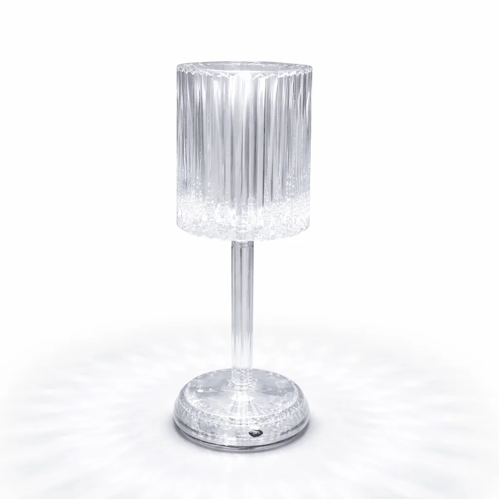 Trusted Clear Ribbed Table Lamp – Modern Decorative Accent Light Refined