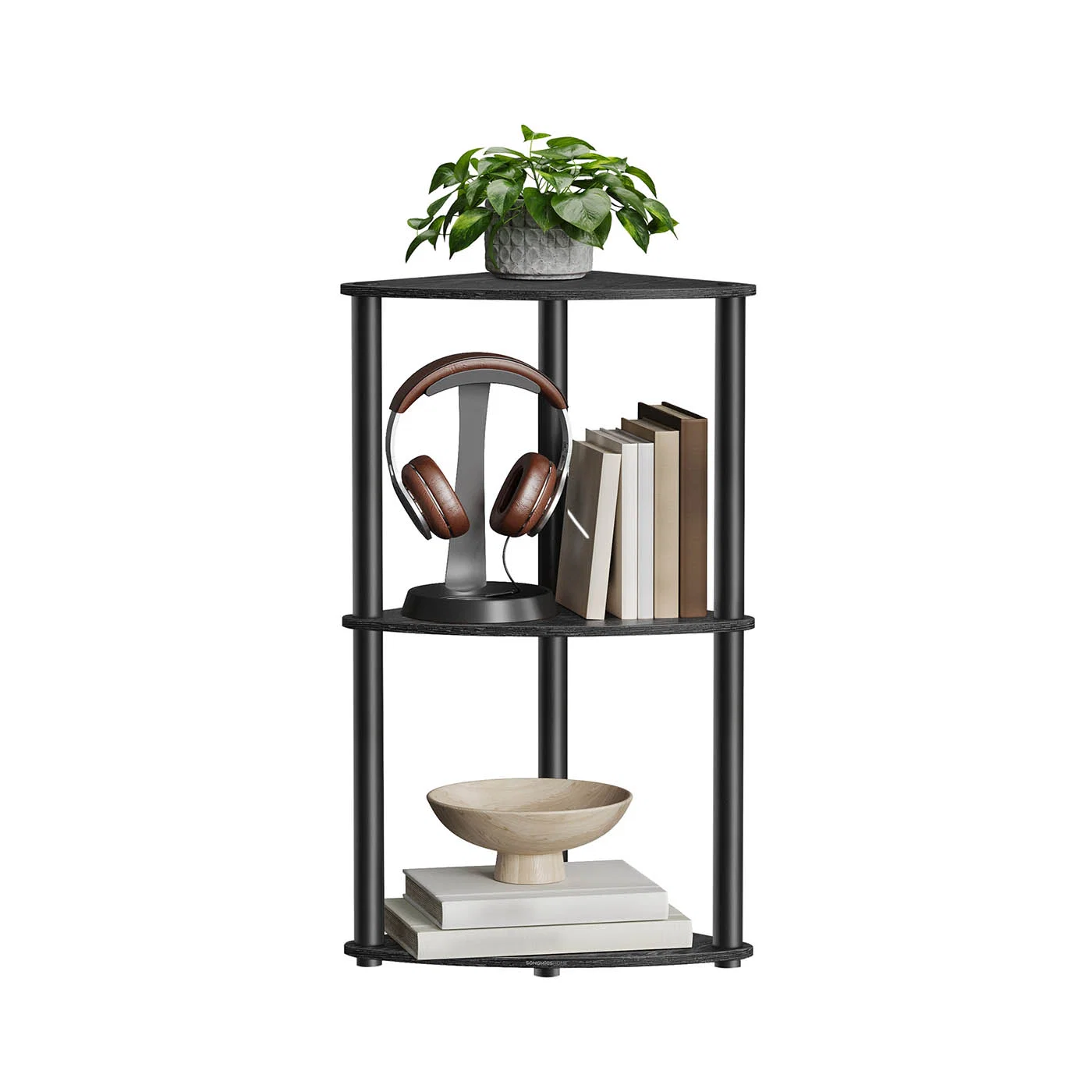 Reusable SONGMICS HOME Superfast Toolless Assembly Corner Shelf Stand Responsible