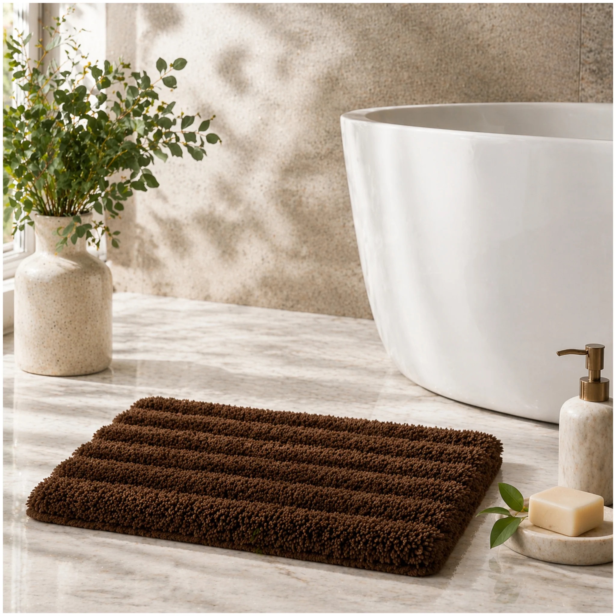 Minimalist Ultra Soft Faux Fur Bathmat Specialty