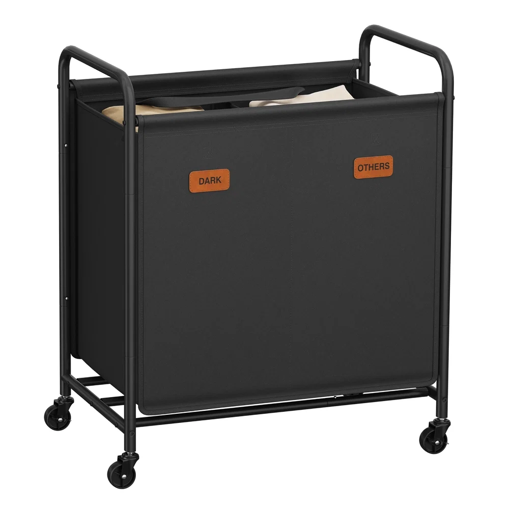 Dependable SONGMICS Laundry Hamper with Wheels and Labels Solid