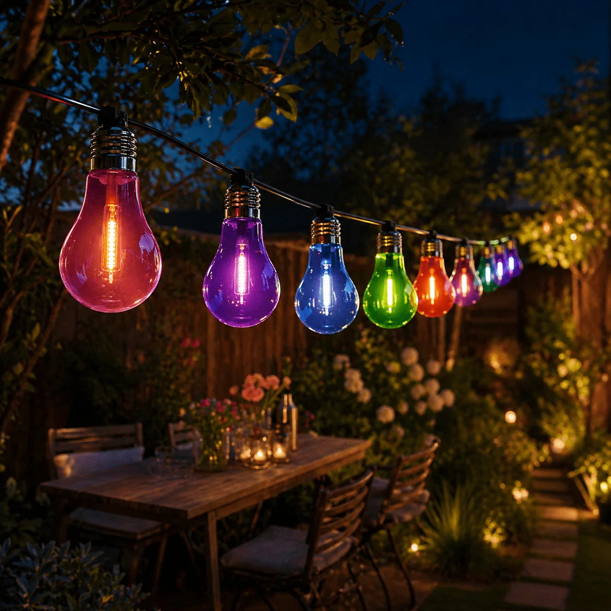 Genuine Solar String Lights – Multicolor – 10 Bulbs Elite