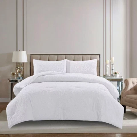 Traditional JACQUARD GRACE 3-Piece Comforter Set Genuine