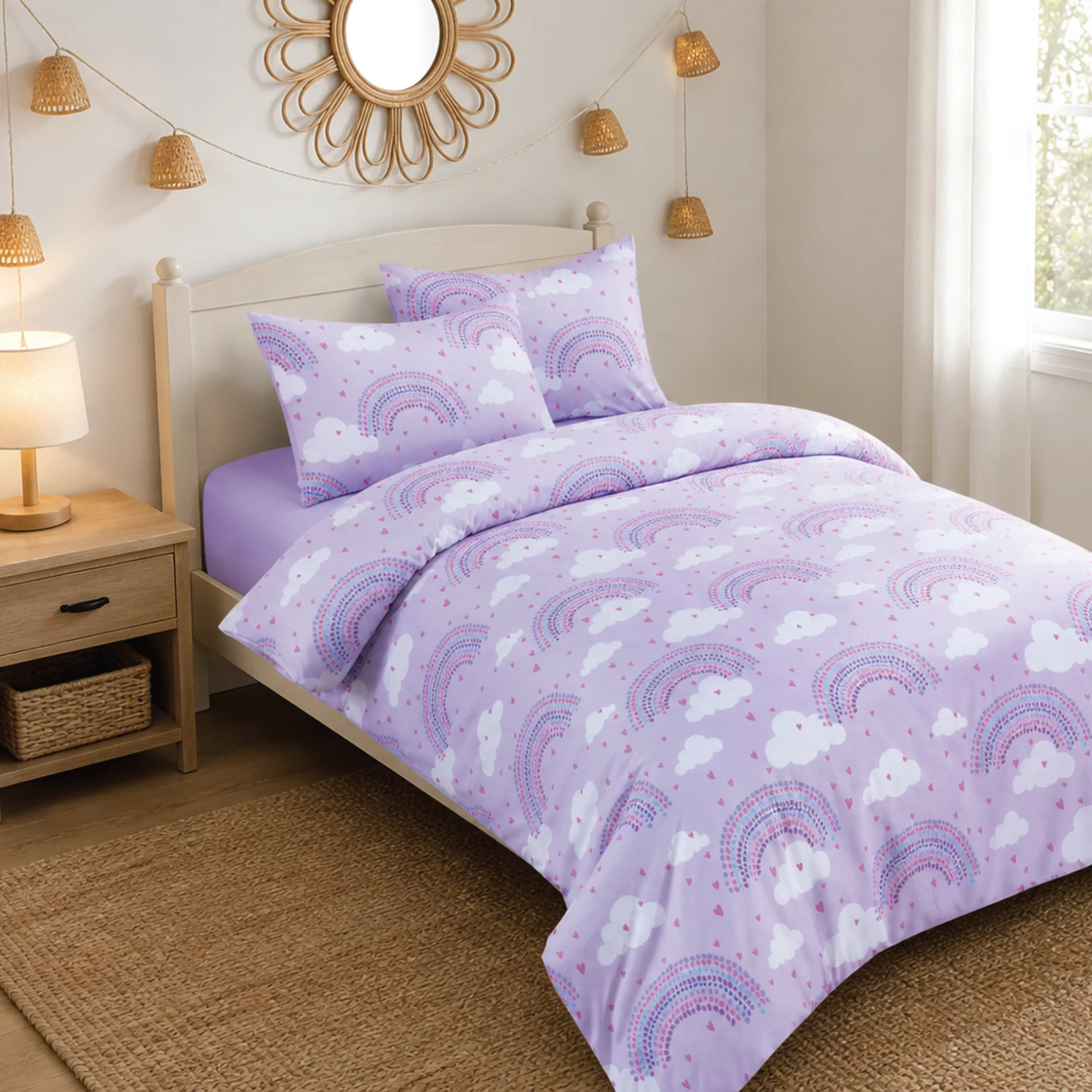 High-Grade RAINBOW 4-Piece Comforter Set Flexible
