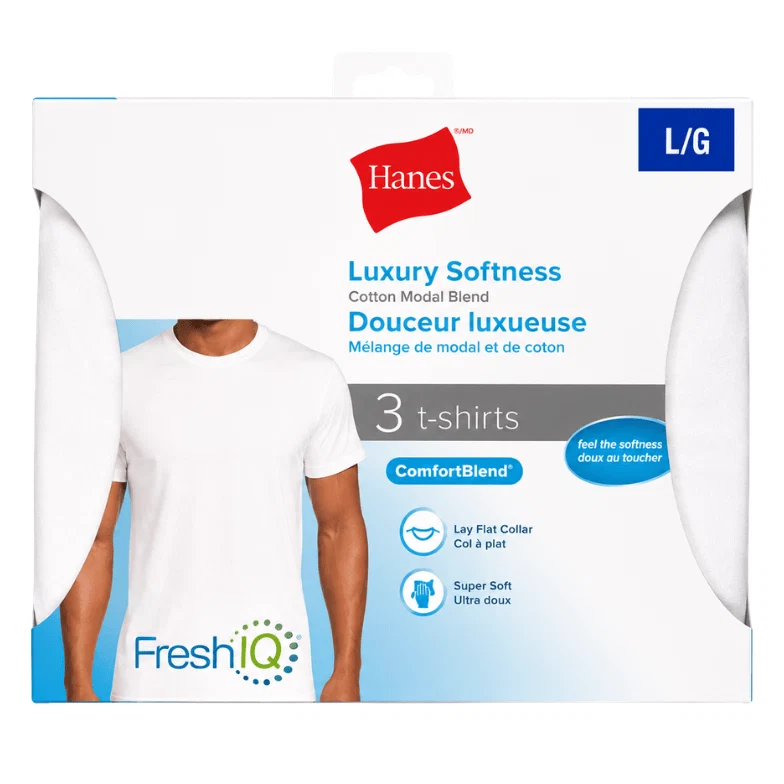 Minimalist Hanes Luxury Softness Cotton Modal Blend Crew Neck T-Shirts – 3 Pack User-Friendly